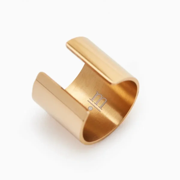 anillo artesanal banda dorado
