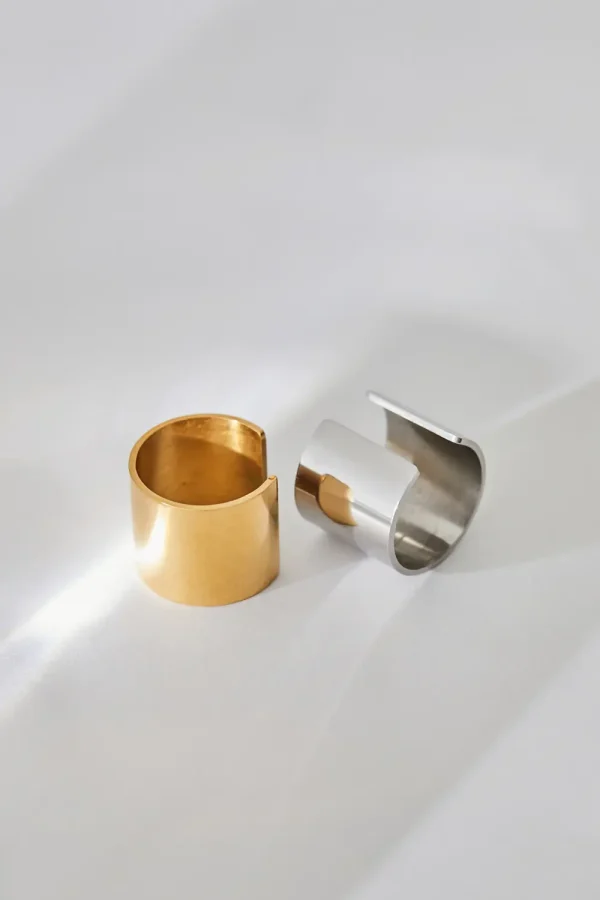 anillo artesanal banda dorado