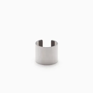 anillo banda artesanal plateado