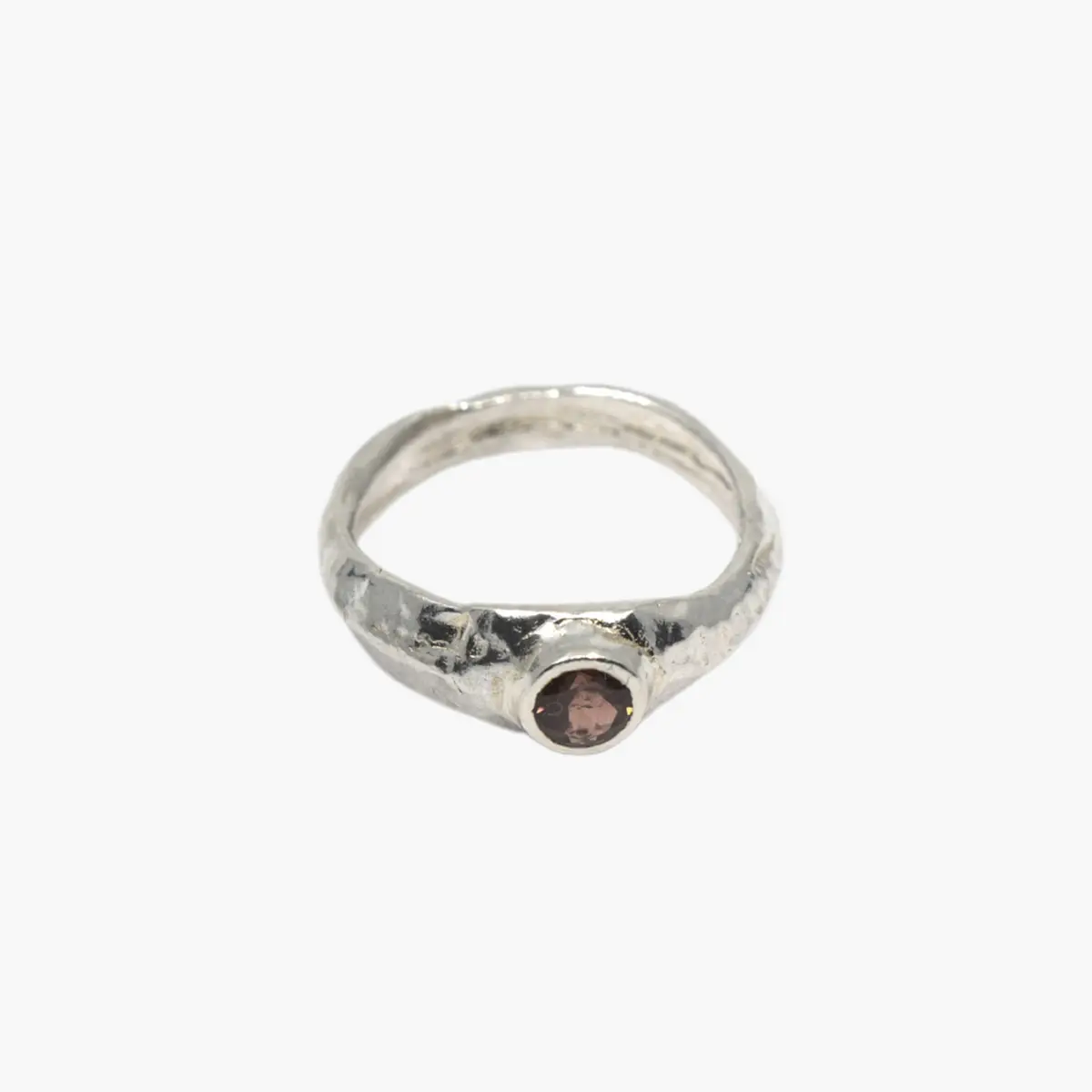 anillo artesanal luna rosa